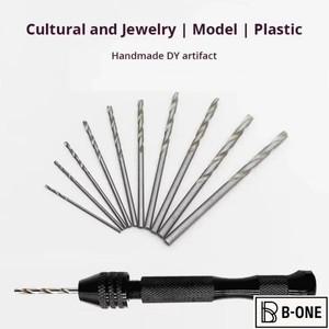 핸드 트위스트 드릴 10개 세트 미니 로터리 도구 미세 펀칭 공예 조각 보석 제작용