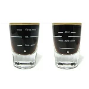 바리스타용 에스프레소 이중유리샷잔(3눈금)/1개
