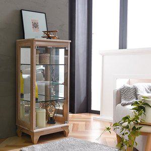 [모던탑21]이지-프리미엄 500-3단 장식장 진열장 [도어 = 강화유리]