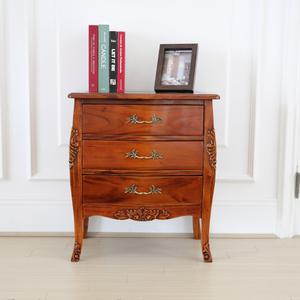 리앤갤러리 밀라노3단 마호가니원목 앤틱협탁 서랍장