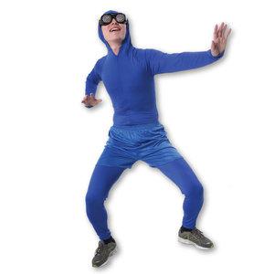 성인쫄쫄이의상 반바지세트(블루) 스판 전신타이즈