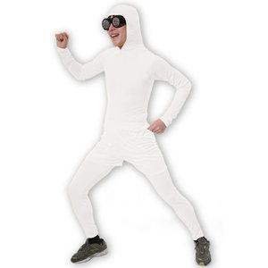 성인쫄쫄이의상 반바지세트(화이트) 스판 전신타이즈