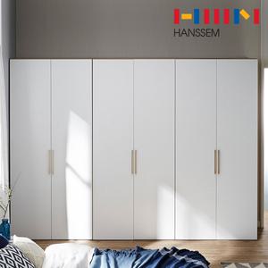 한샘 바이엘 옷장세트 300cm(높이216cm) 화이트 수납형