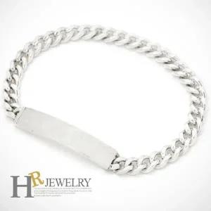 [호림쥬얼리]실버92.5)치매어르신안심팔찌(HR)실버 각체인 스틱 팔찌(무료각인)