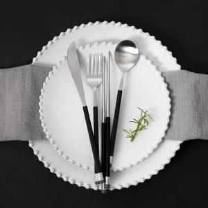 실버 카라 투톤 커트러리 6컬러 / 수저세트 티스푼 티포크 나이프