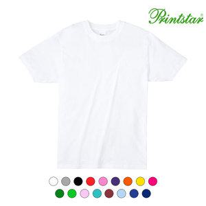 프린트스타 32수 베이직 라이트 라운드 무지 반팔티 남녀공용 20컬러