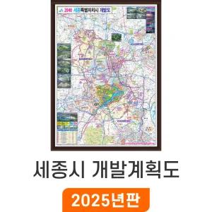 2040 세종시 개발계획도 / 액자(小) 소형 79x110cm - 최신판 세종 지도 개발 계획 부동산 도로 철도 세종시전도 세종특별자치시 전도 지도코리아