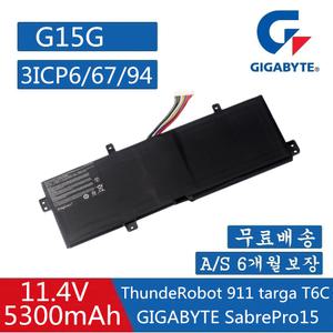 GIGABYTE G15G 노트북 배터리 3ICP6/67/94  MACHENIKE  F117-S F117-S11