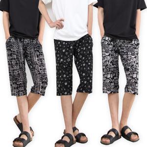 남자 쿨팬츠  까실이7부 남성 쿨바지 밴딩 아이스 몸빼 여름 빅사이즈 잠옷 작업복