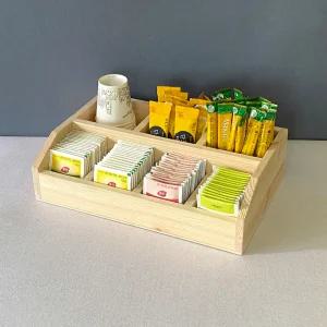 원목 커피정리함 티박스 탕비실 수납함 홈카페 인테리어