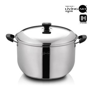 리빙아트 IH 제로 스텐냄비 곰솥 32cmㅣ인덕션겸용 사골 곰국 백숙 곰탕 큰냄비