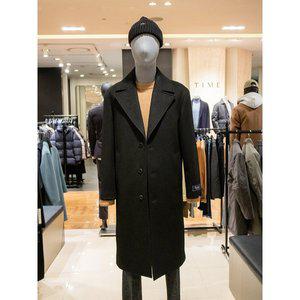 [킨록바이킨록앤더슨](신세계 사우스시티)[킨록바이킨록] FW 블랙 울 캐시미어 혼방 싱글 오버 롱코트