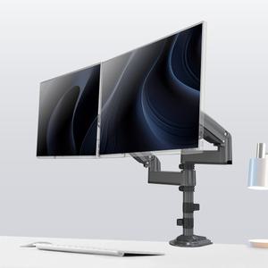 노스바유 NB H180 폴타입 듀얼 모니터암 거치대 매트차콜