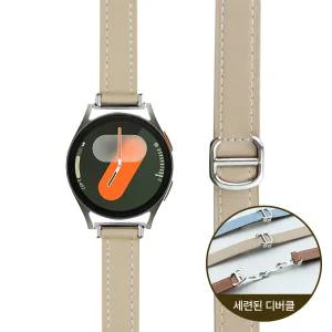 갤럭시워치 D버클 슬림 레더 스트랩 7 6 5 4 3 클래식 프로 액티브2 호환 시계줄 밴드 20mm