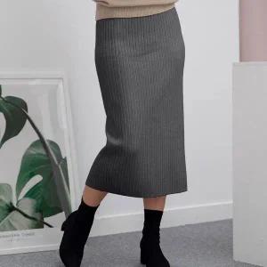[브리스살롱]겨울데일리룩에서 하객룩까지 심플한 h라인 롱 니트치마