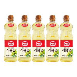 해표 맑고 신선한 콩 식용유 대두유 0.9L X 5개