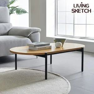 도밍고 1200 타원형 거실테이블 소파테이블 좌식테이블