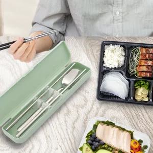쿠킹홈 직장인 수저세트 무소음 도시락 수저통