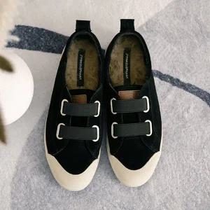 [분홍코끼리] 쫀득몰드창) Vol.2 헤이글 밴딩 가죽 운동화(2cm)