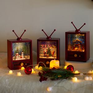 1978 TV 예쁜 워터볼 오르골 크리스마스 소품 아이방꾸미기 2Type (usb포함)