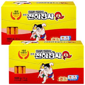 천하장사Q 1000g x 2개 / 간식 소시지 소세지