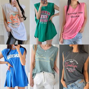 ((50%+20%))여름 여성 나시티반팔티셔츠맨투맨 후드티/반팔/긴팔/빅사이즈 롱 니트/팬츠/세트/가디건/트레이닝복/반