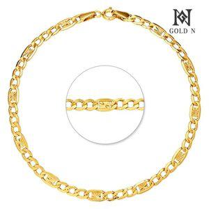 [골드앤] 14K 스타커브체인 팔찌 2타입 (17.5cm) YG