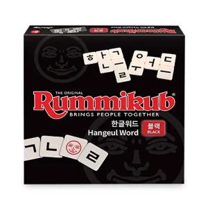 [놀이속의세상] 루미큐브 한글워드 블랙 정품 보드게임 (+사전/타일 주머니)