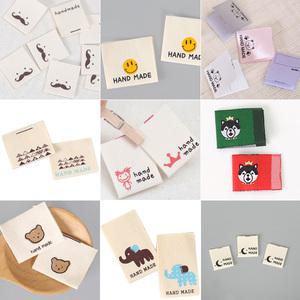 [펠트친구] 끼움라벨모음 / 끼움 면 천 행택 핸드메이드 스마일 라벨