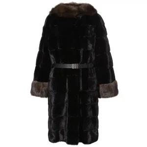 [나우니스](하남점)EID FJORD 블랙 그라마 밍크 세이블 콤비 하프코트 ON010A-94