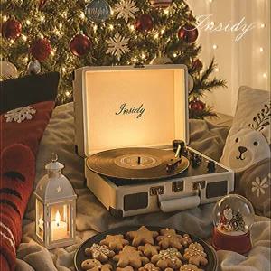 [인사이디] NEW 완전무선 휴대용 무선 무드등 블루투스 LP 플레이어 LED 턴테이블 스피커 IBT-Retro Light