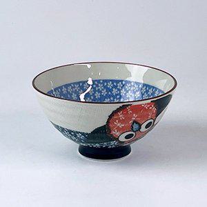 [기타]나고미 캐릭터 부엉이 대접 국그릇 일본 도자기 식기