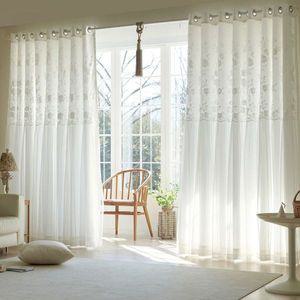 [NS홈쇼핑]뷰하우스 밀키드레스 이중레이스 화이트 암막커튼 중형[31913093]