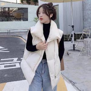 여성 오버핏 따뜻한 겨울 패딩 조끼 베스트 3컬러