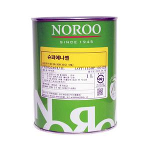 노루페인트 슈퍼에나멜 유광택 1L/유성페인트 백색 및 조색 철재 목재 가구 나무리폼/철구조물 콘테이너