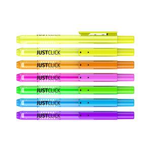 모리스 저스트클릭 형광펜 S 문구용품 하이라이터 노크식 똑딱이