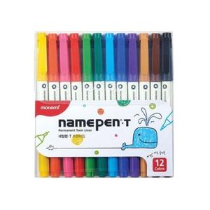 모나미 네임펜T 12색세트 트윈타입 양쪽네임펜