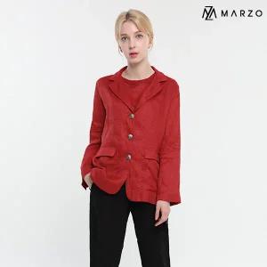 [마르조][마르조][2종]폴리 린넨 자켓 스칼렛레드