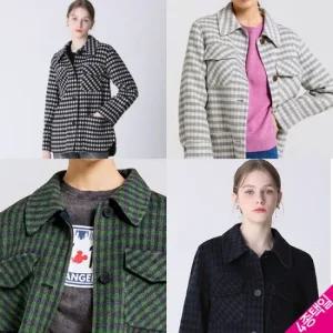 르오트 플랫카라 체크패턴 자켓