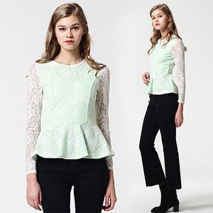 [르오트] 민트 라이프 페미닌 블라우스