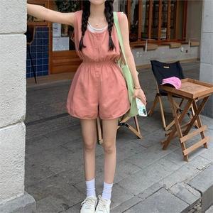 [오노마] ONM 러블리 데일리 스타일리쉬 민소매 앞버튼 점프수트