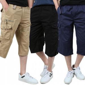 [깨비몰] 남성 데일리 카고 7부 반바지 지퍼포켓 팬츠