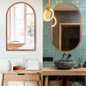 인테리어 원목 벽거울 타원형 아치형 화장대 욕실 화장실 안방 침실 거실 현관 미용실 카페 펜션 호텔 모텔 사무실 학교 교실 가게 매장 반신 대형 은경 집들이 입주이사 결혼 신혼선물