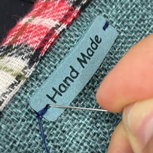 수예 자수 천가게 붙이는 핸드메이드 가죽 직조 라벨
