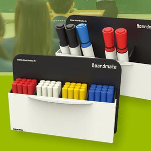 강한자석 칠판분필통 보드마카보관케이스 네오디움 필기구정리함