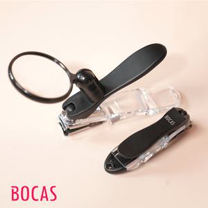 [보카스] 국내산 특허받은 회전날 고급 손톱깎이 발톱깎이 4종세트 블랙