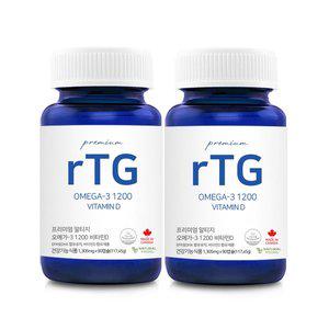 캐나다 알티지오메가3 1200 비타민D 6개월 rTG 오메가3 1+1