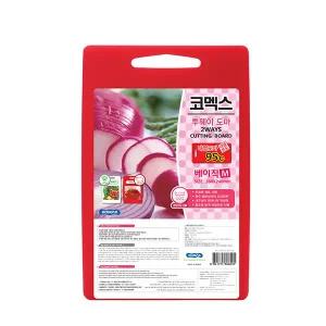 코멕스 투웨이 양면 도마 베이직 (레드/화이트) 중