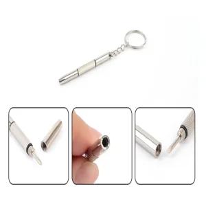 열쇠고리 소형 미니 드라이버 공구 1p 시계 안경나사 수리 보수 십자 육각 볼트 일자