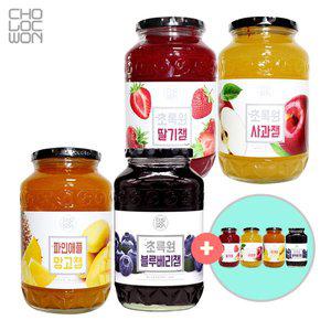 초록원 과일잼 1kg +1kg (2kg) 딸기 사과 파인애플망고 블루베리